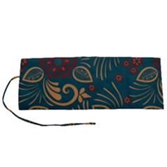 Flowers Floral Retro Flower Texture Roll Up Canvas Pencil Holder (S) from ArtsNow.com