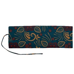 Flowers Floral Retro Flower Texture Roll Up Canvas Pencil Holder (M) from ArtsNow.com