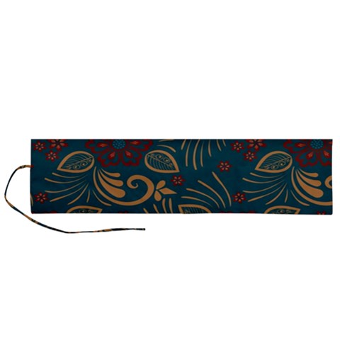 Flowers Floral Retro Flower Texture Roll Up Canvas Pencil Holder (L) from ArtsNow.com