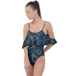 Flowers Floral Retro Flower Texture Drape Piece Swimsuit