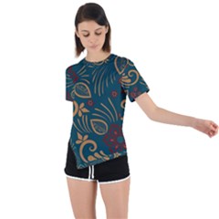 Asymmetrical Short Sleeve Sports T-Shirt 