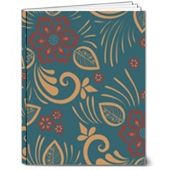 Flowers Floral Retro Flower Texture 7  x 9  Softcover Notebook from ArtsNow.com