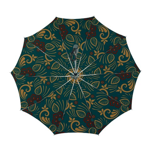 Flowers Floral Retro Flower Texture Automatic Folding Umbrella with Case (Large) from ArtsNow.com