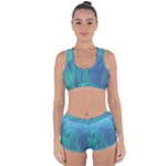 Psicodelia Zyguratti Texture Cyanturquoise Racerback Boyleg Bikini Set