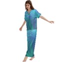 Short Sleeve Long Pants Satin Pajamas Set 