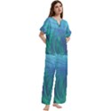 Short Sleeve Long Pants Satin Pajamas Set 