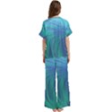 Short Sleeve Long Pants Satin Pajamas Set 