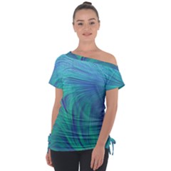 Off Shoulder Tie-Up T-Shirt 