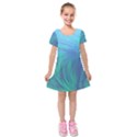 Kids  Short Sleeve Velvet Dress 