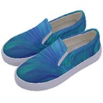 Psicodelia Zyguratti Texture Cyanturquoise Kids  Canvas Slip Ons