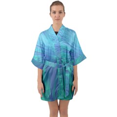 Half Sleeve Satin Kimono  