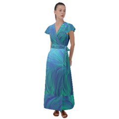 Flutter Sleeve Maxi Dress 