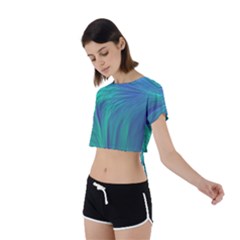 Tie Back Short Sleeve Crop T-Shirt 