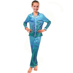 Kids  Satin Long Sleeve Pajamas Set 