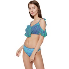 Ruffle Edge Tie Up Bikini Set	 