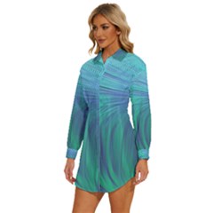 Womens Long Sleeve Shirt Dress 