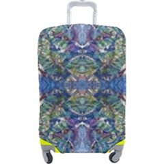 Blue arabesque Luggage Cover (Large) from ArtsNow.com