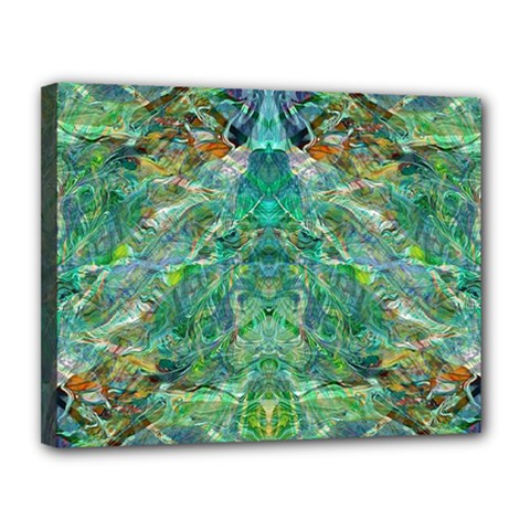 Green Repeats I Canvas 14  x 11  (Stretched) from ArtsNow.com