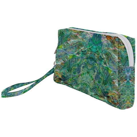 Green Repeats I Wristlet Pouch Bag (Small) from ArtsNow.com