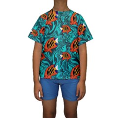 Kids  Short Sleeve Swimwear 