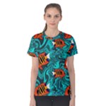 Flame Swirls Women s Cotton T-Shirt