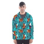 Flame Swirls Men s Hooded Windbreaker