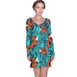 Flame Swirls Long Sleeve Nightdress