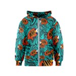 Flame Swirls Kids  Zipper Hoodie