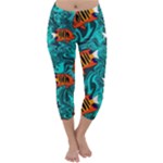 Flame Swirls Capri Winter Leggings 