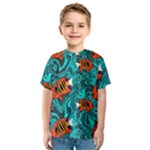 Flame Swirls Kids  Sport Mesh T-Shirt