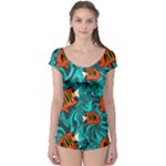 Flame Swirls Boyleg Leotard 