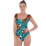 Flame Swirls Short Sleeve Leotard 