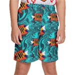 Flame Swirls Kids  Basketball Shorts