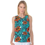 Flame Swirls Women s Basketball Tank Top