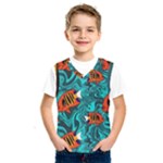 Flame Swirls Kids  Basketball Tank Top