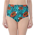 Flame Swirls Classic High-Waist Bikini Bottoms