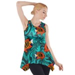 Flame Swirls Side Drop Tank Tunic