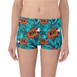 Flame Swirls Reversible Boyleg Bikini Bottoms