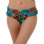 Flame Swirls Frill Bikini Bottoms