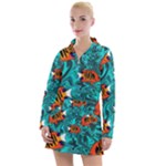 Flame Swirls Women s Long Sleeve Casual Dress