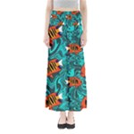 Flame Swirls Full Length Maxi Skirt