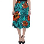 Flame Swirls Classic Midi Skirt