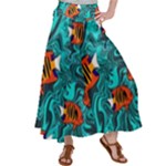 Flame Swirls Women s Satin Palazzo Pants