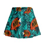 Flame Swirls Mini Flare Skirt