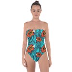 Flame Swirls Tie Back One Piece Swimsuit