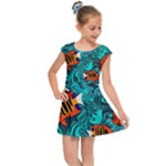 Flame Swirls Kids  Cap Sleeve Dress