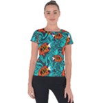 Flame Swirls Short Sleeve Sports Top 