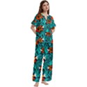 Short Sleeve Long Pants Satin Pajamas Set 