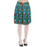 Flame Swirls Pleated Skirt