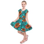 Flame Swirls Kids  Short Sleeve Dress